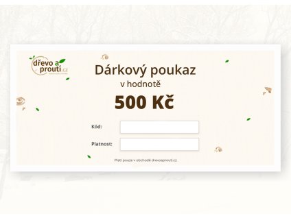 Dárkový poukaz v hodnotě 500 Kč