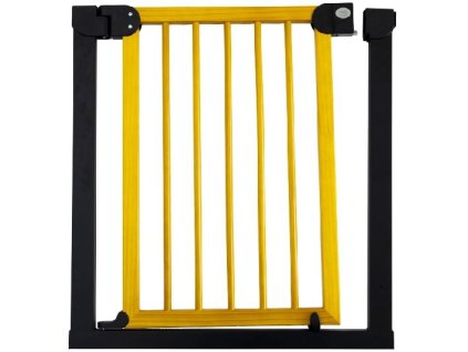 Dětská zábrana 76-83 cm - světlé dřevo a kovový rám