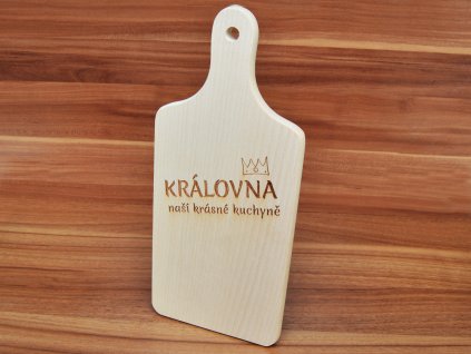 Bukové prkénko Královna naší krásné kuchyně - 32 x 14 cm