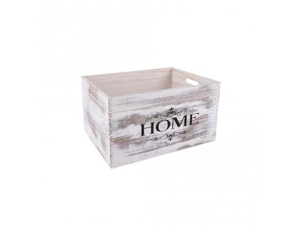 Dřevěná bedýnka HOME 31 x 21 x 16 cm