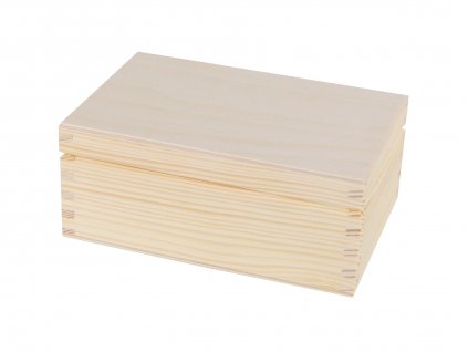 Dřevěná krabička s víkem - 16 x 11,5 x 7 cm