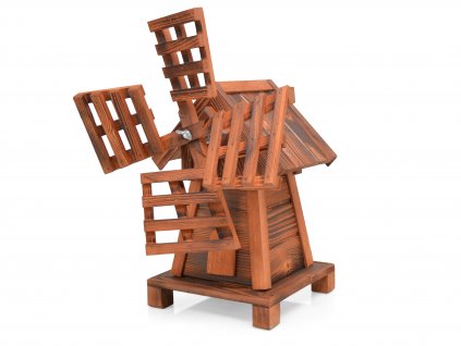Větrný mlýn na zahradu mini - ohnivý mahagon