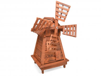 Větrný mlýn na zahradu v. 88 cm - ohnivý mahagon