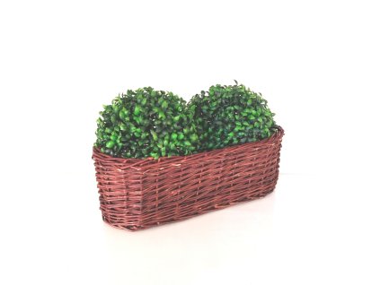Proutěný truhlík na květiny - 70 cm, vystlaný folií