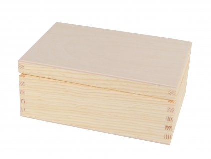 Dřevěná krabička s víkem - 10 x 6 x 5 cm