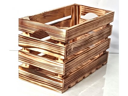 Dřevěná bedýnka 40x20x30 cm - opalovaná