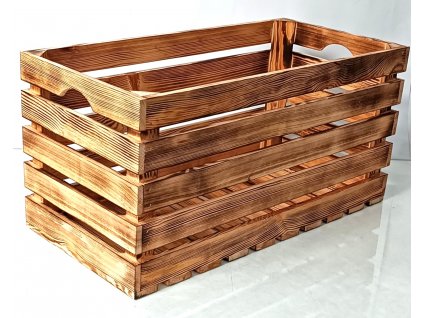 Dřevěná bedýnka 60x30x30 cm - opalovaná