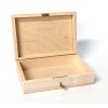 Dřevěná truhla na šperky se zámkem, 19 x 13 cm, přírodní