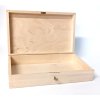 Dřevěná truhla na šperky se zámkem, 25 x 15 cm, přírodní