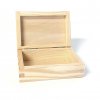 Dřevěná krabička s víkem nejen na šperky - 12,5 x 8,5 x 4 cm, přírodní