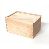 Dřevěná krabička s výsuvným dnem - 20 x 14 x 11 cm