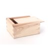 Dřevěná krabička s výsuvným dnem - 10,5 x 9,5 x 5 cm