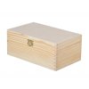 Dřevěná krabička s víkem a zapínáním - 26,5 x 14,5 x 7,5 cm - 2. JAKOST!
