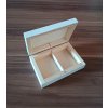 Bílá dřevěná krabička s magnetem na snubní prsteny - 2. JAKOST!