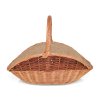Proutěný koš na dřevo ke krbu Felix - velký, obšitý jutou