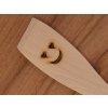 Usměvavá obracečka z bukového dřeva - smajlík se srdíčky v očích
