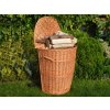 Proutěná nůše půlkruhová s víkem - výška 62 cm