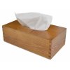 Dřevěná krabička na papírové kapesníky, barva dub s výsuvným dnem