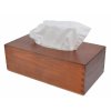 Dřevěná krabička na papírové kapesníky, barva ořech s výsuvným dnem