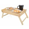 Dřevěný snídaňový podnos do postele se sklápějícími nožkami 40x30 cm