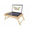 Dřevěný snídaňový podnos do postele se sklápějícími nožkami 40x30 cm
