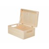 Dřevěná bedýnka s víkem 30 x 20 x 13 cm - přírodní borovice