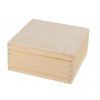Dřevěná krabička s víkem - 17,5 x 17,5 x 8 cm