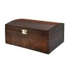 Dřevěná truhla na šperky, 20 x 30 cm, tmavě hnědý nátěr