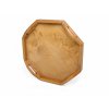 Dřevěný podnos osmihranný - 33 x 33 cm, nátěr dub