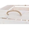 Dřevěná bedýnka s provazy 50x39x30 cm - jemně bílá