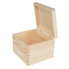 Dřevěná krabička s víkem - 16 x 16 x 13 cm, přírodní