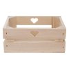 Dřevěná bedýnka se srdíčkem 20 x 14,5 x 8 cm