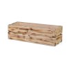 Dřevěný truhlík na květiny s plastovým vkladem, opalovaný - 53 cm II.