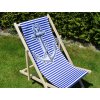 Zahradní lehátko s kotvou - vyměnitelné plátno, polohovatelné