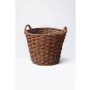 Kulatý proutěný koš na dřevo a seno s dvěma uchy - Ø 52 cm