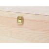Dřevěná truhla na šperky se zapínáním - 35x24x18 cm, přírodní - 2. jakost
