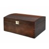 Dřevěná truhla na šperky, 20 x 30 cm, tmavě hnědý nátěr - 2. JAKOST!