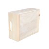 Dřevěná bedýnka 40 x 30 x 14 cm, stohovatelná - přírodní borovice - 2. JAKOST!