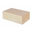 Dřevěná krabička s víkem - 30 x 20 x 10 cm, přírodní - 2. jakost