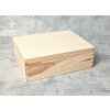 Dřevěná krabička s víkem a organizérem- 25 x 20 x 7 cm, přírodní