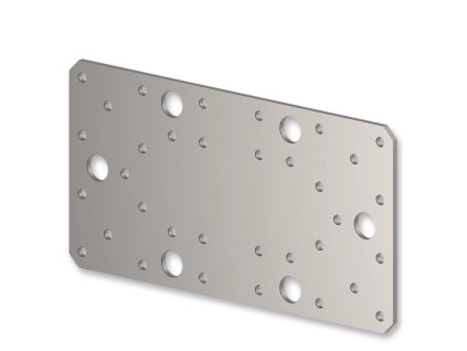 Spojovací deska 90x200x3,0mm Zn bílá