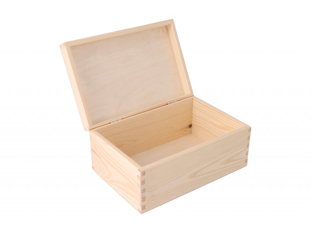 Dřevěný box s víkem 30 x 20 x 14 cm bez rukojeti