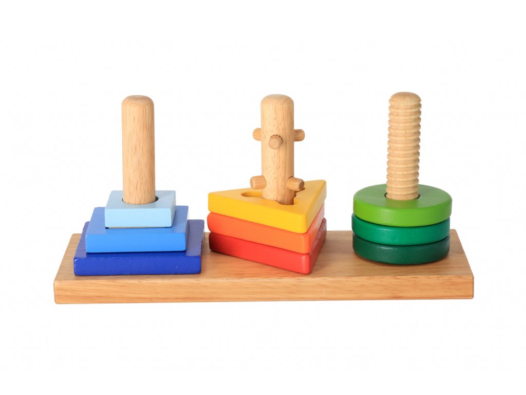 Dřevěná hračka - nasaď a otoč