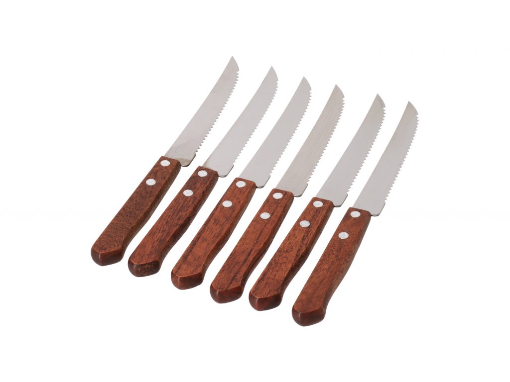 Nerezové nože na steak - 6 ks