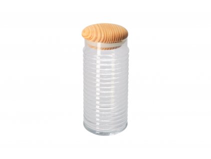 Skleněná dóza s dřevěným víčkem - 1,5 l