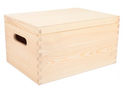 Dřevěný box s víkem 35x25x18 cm