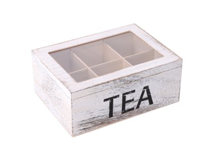 Dřevěný čajový box