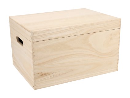 Dřevěný box s víkem 39x29x23 cm - pavlovnie