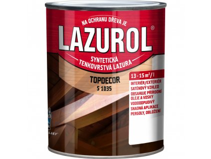 Lazurol Topdecor S1035 lazura na dřevo 0,75 L - více barev (Zvolte barvu Buk)