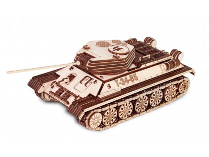 11709 3 drevene mechanicke 3d puzzle tank t 34 85